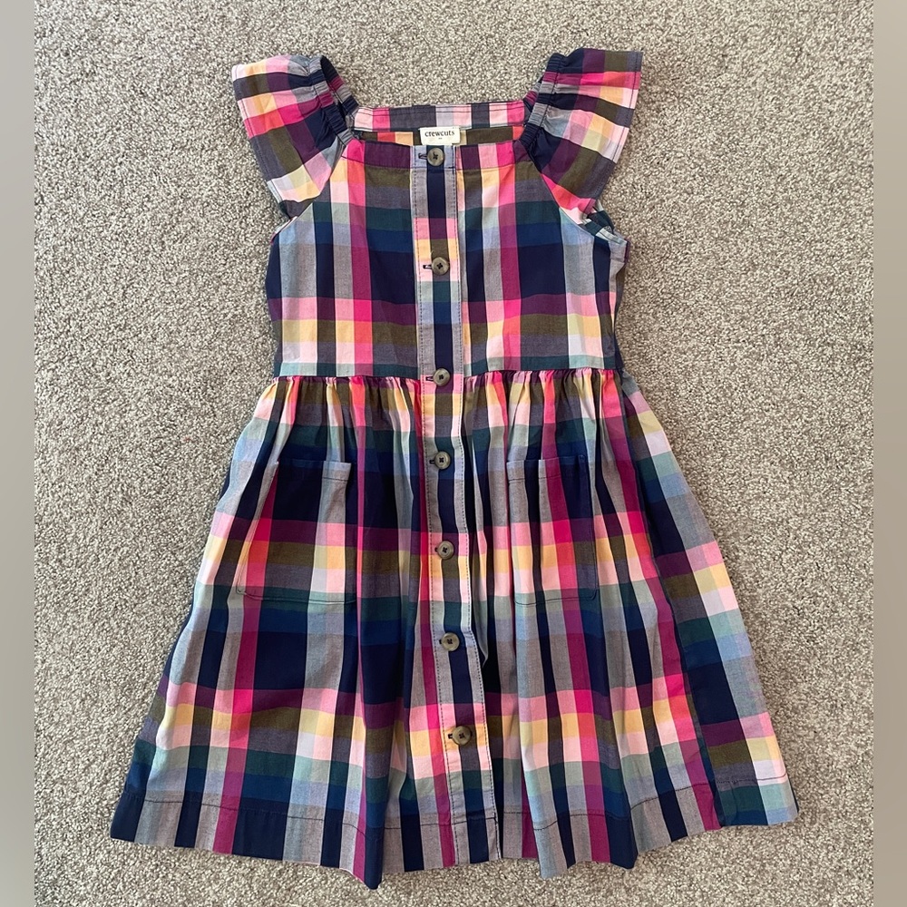 GUC JCrew Crewcuts Plaid Multicolor Dress - Girls’ Size 8